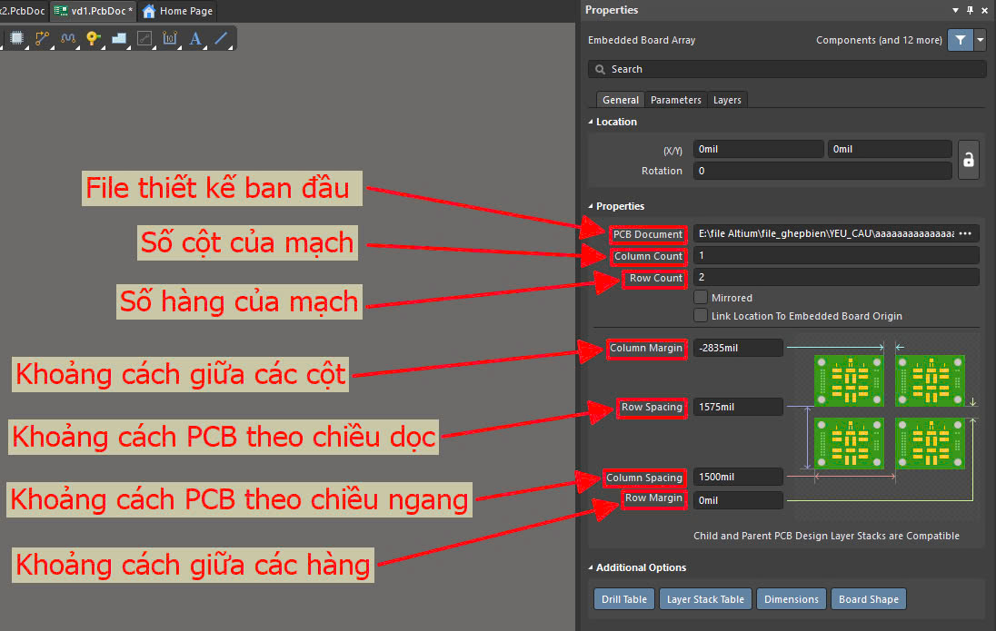 Cách ghép mạch trong Altium 